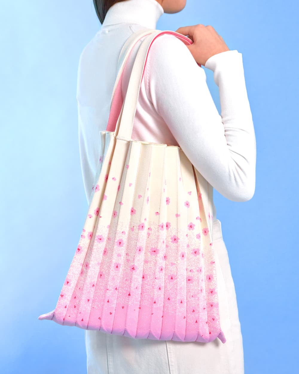 韓國PLEATS MAMA - Shoulder Bag CherryBlossom